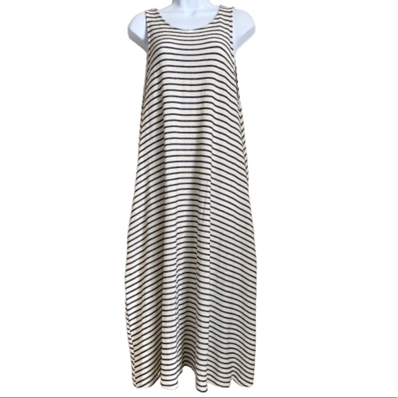 zara long striped dress